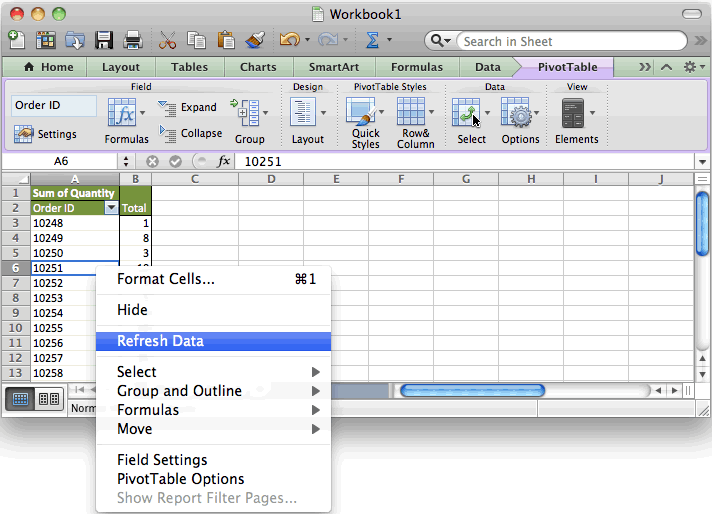 create pivot table in excel for mac 2016